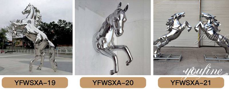 garden metal horse statue