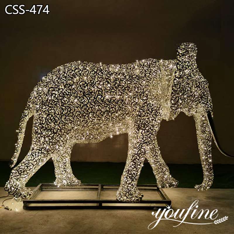 metal elephant sculptures