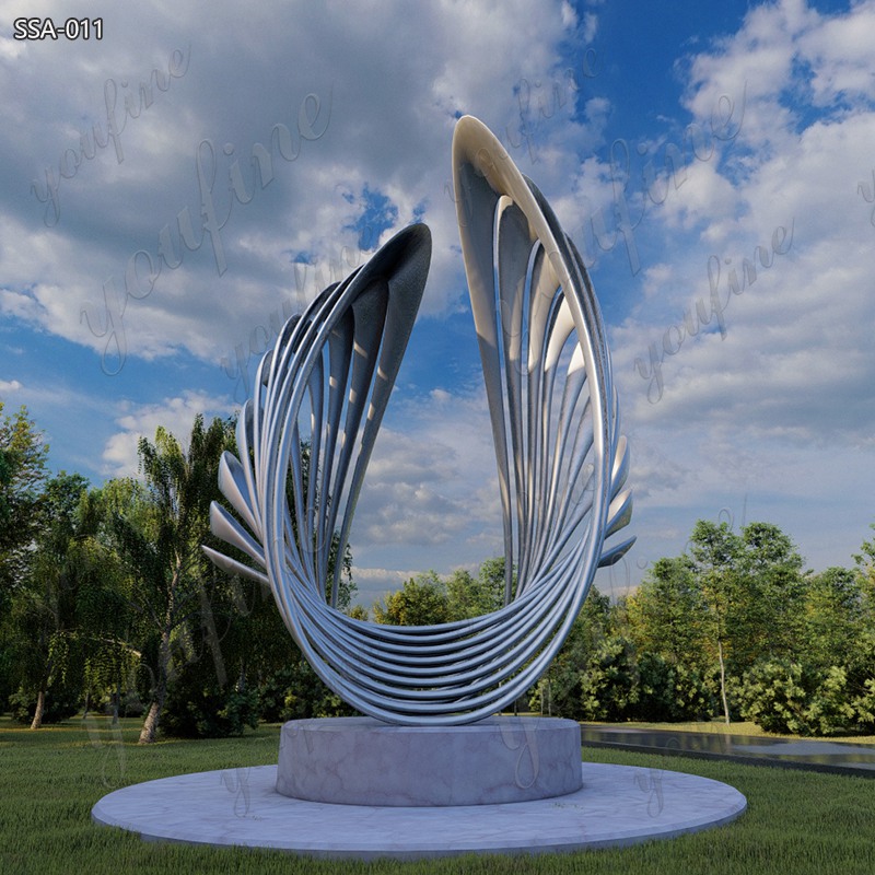 stainless steel seashell statue for sale (1)