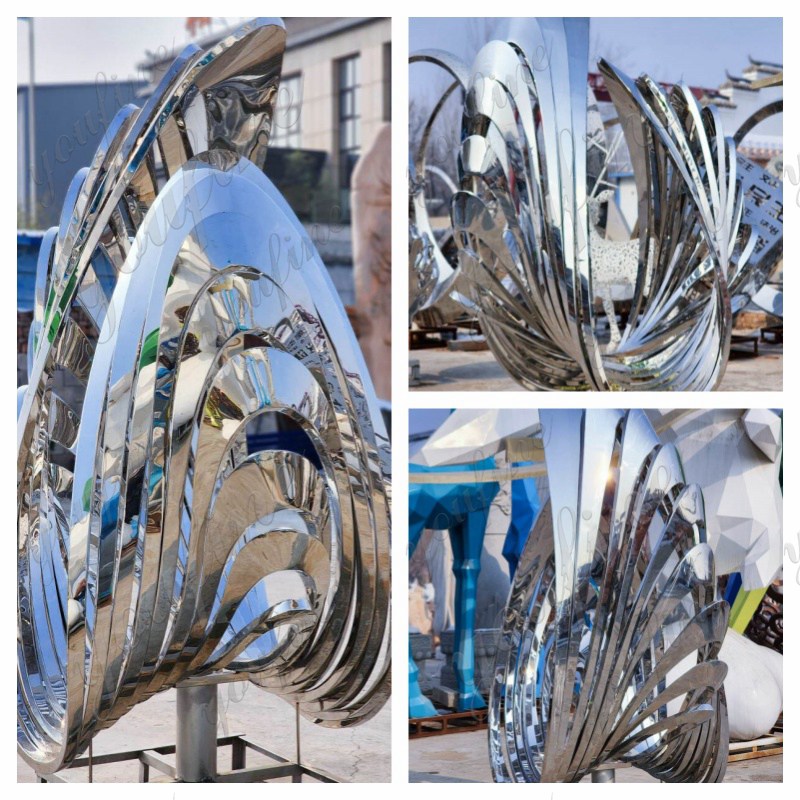 stainless steel seashell statue for sale (2)